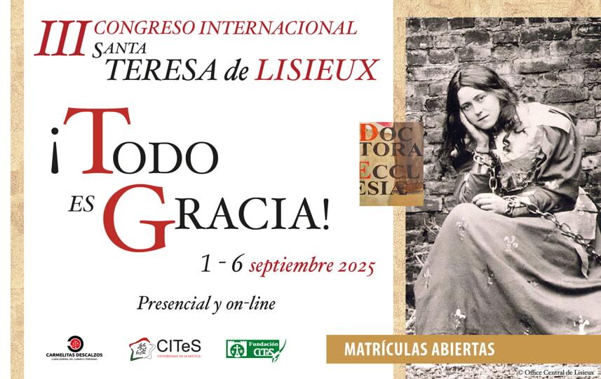 Imagen promocional del III Congreso Internacional Santa Teresa de Lisieux que se llevará a cabo del 1 al 6 de septiembre de 2025.