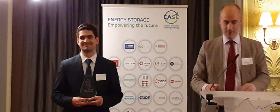 Diego Tejada recogió su premio EASE Student Award por el trabajo de su tesis doctoral