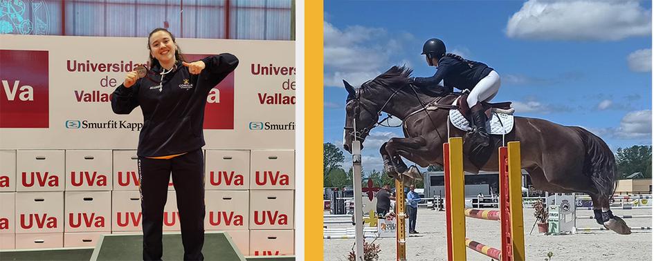 Dos alumnas consiguen sendas medallas de plata y bronce en salto de obstáculos y bádminton