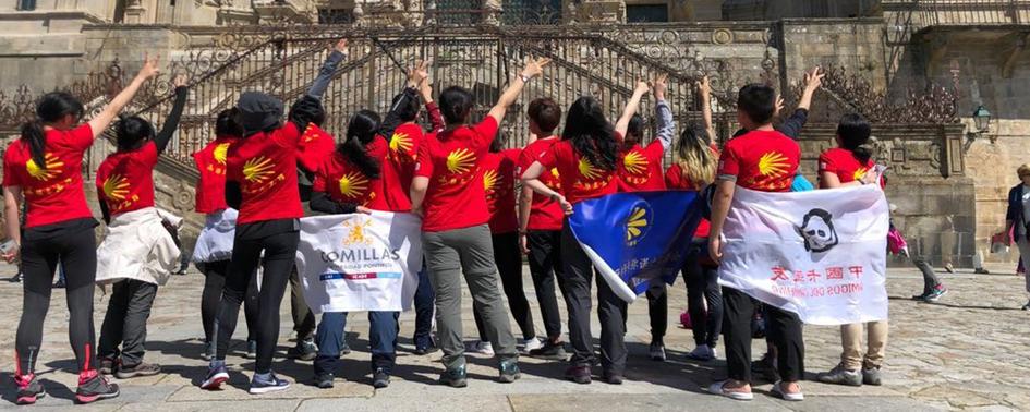 Alumnos del Máster de Chino durante el Camino de Santiago