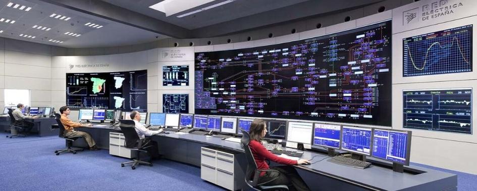 Sala de control de Red Eléctrica de España durante la visita virtual.