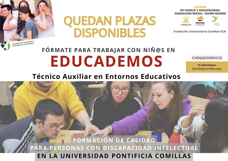 Plazas disponibles en EDUCADEMOS