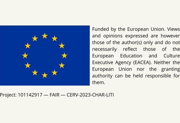 Imagen que muestra la bandera de la Unión Europea junto a un texto sobre financiación y responsabilidades.