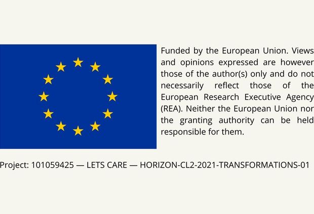 La imagen presenta la bandera de la Unión Europea acompañada de un texto sobre financiamiento por la UE.