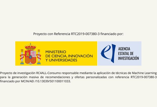 El documento describe un proyecto de investigación financiado por el Ministerio de Ciencia, Innovación y Universidades en España.