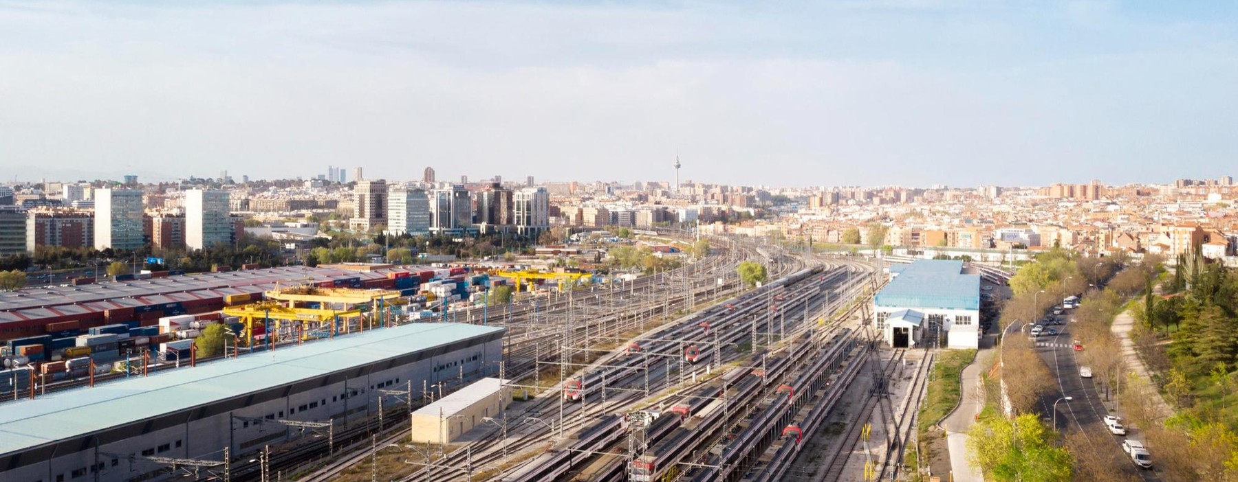 Vista área sistema ferroviario