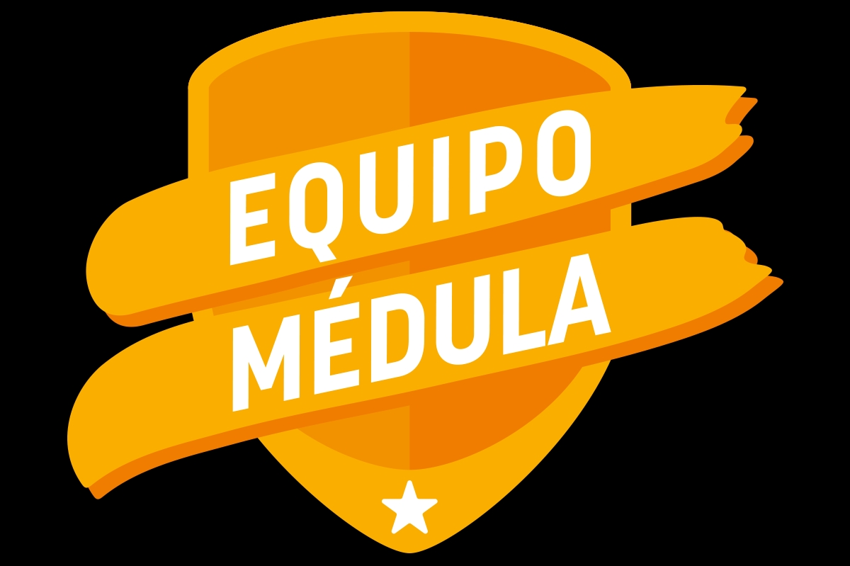 Logotipo del equipo Médula con un diseño de escudo en color amarillo.