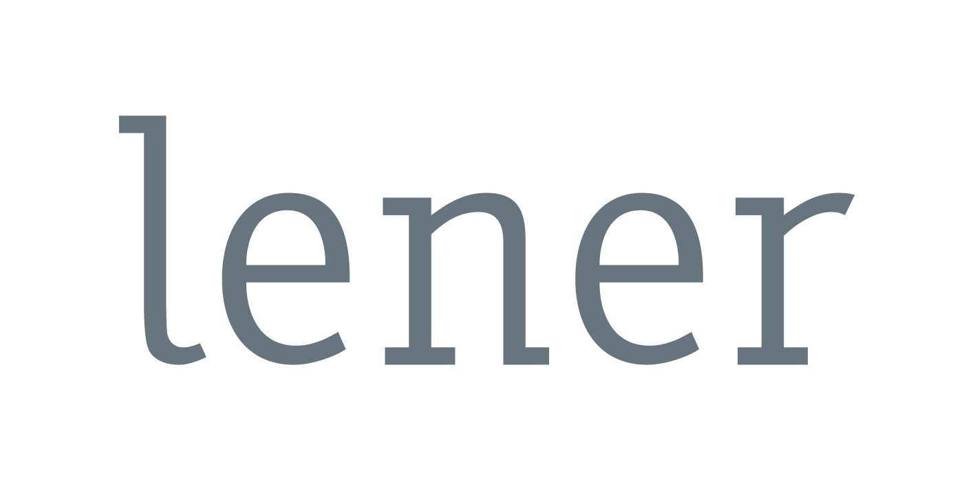 El logotipo de la marca Lener en un estilo minimalista.