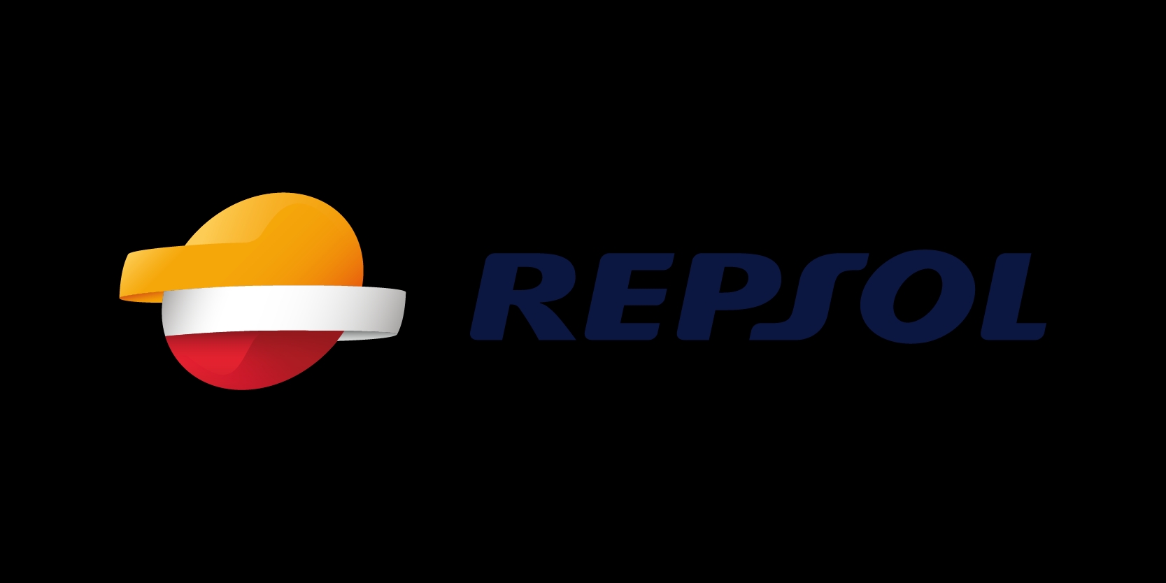 Logo de la empresa Repsol con un diseño moderno y colorido.