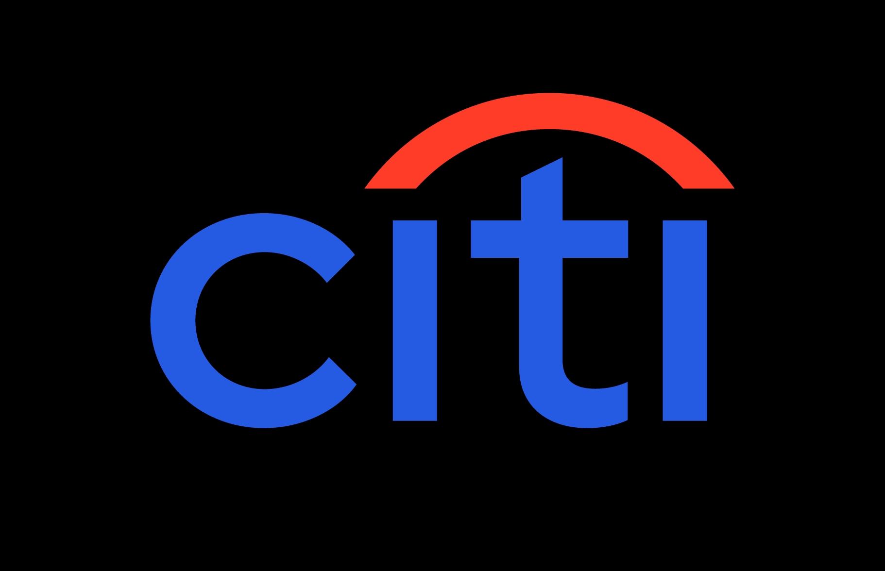 Logotipo de Citi con los colores distintivos de la marca.
