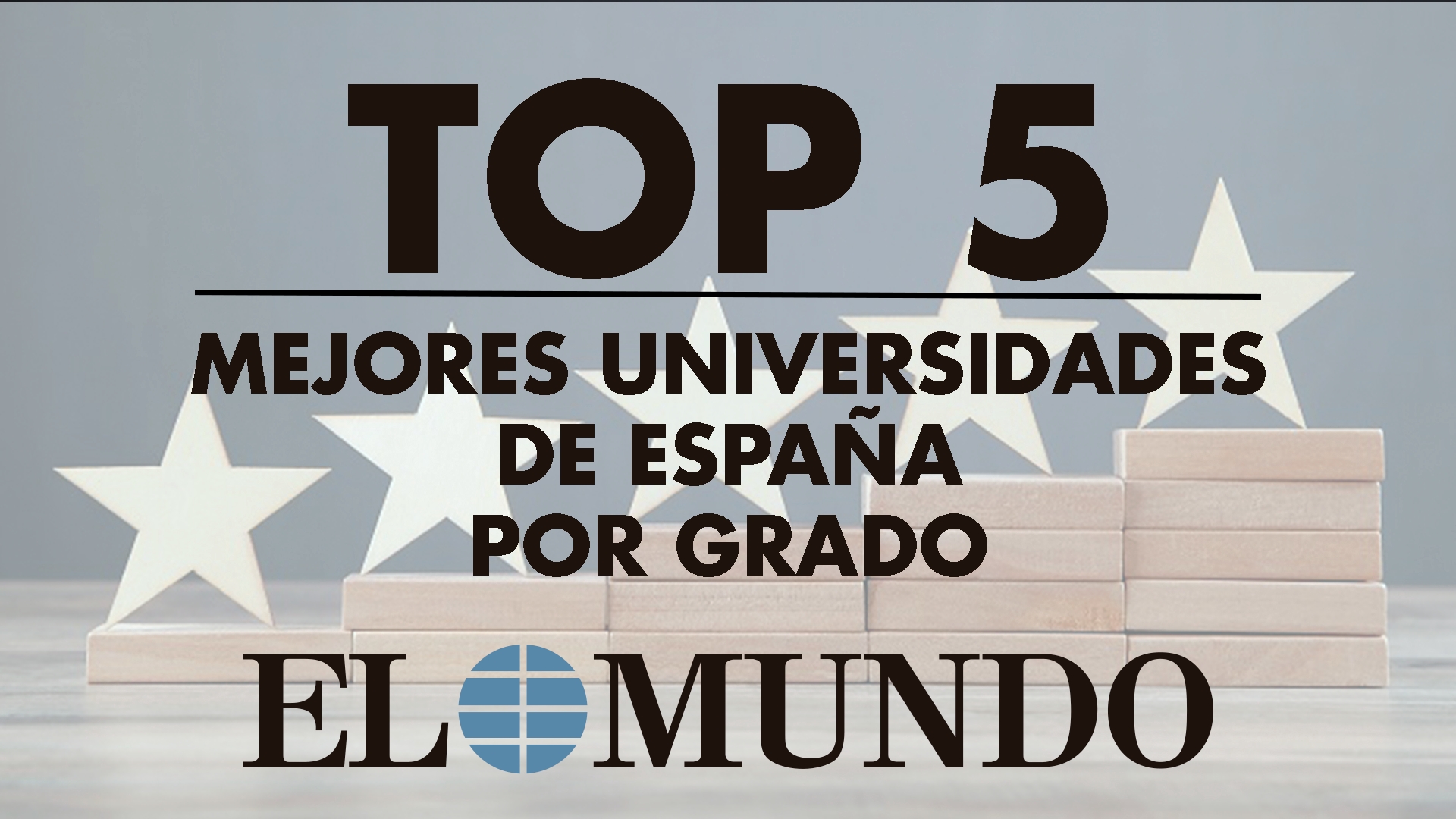 Imagen que presenta el ranking de las cinco mejores universidades de España según un periódico.