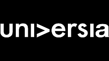 Logotipo de Universia en un fondo negro.