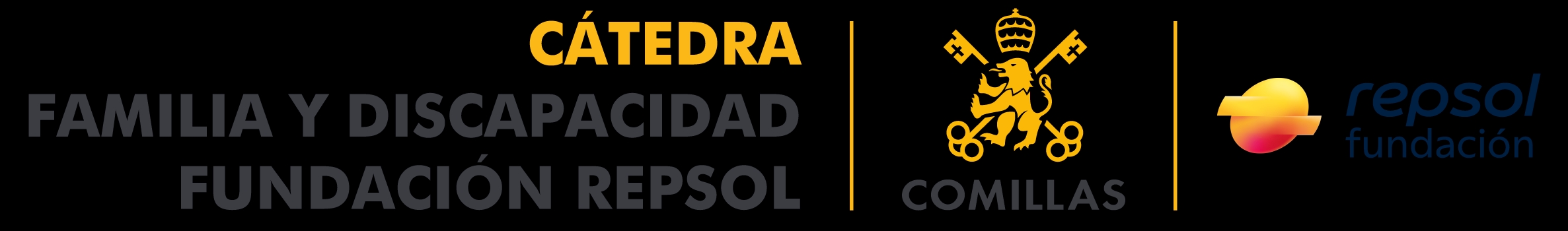 Logo de la Cátedra de Familia y Discapacidad de la Fundación Repsol en Comillas.