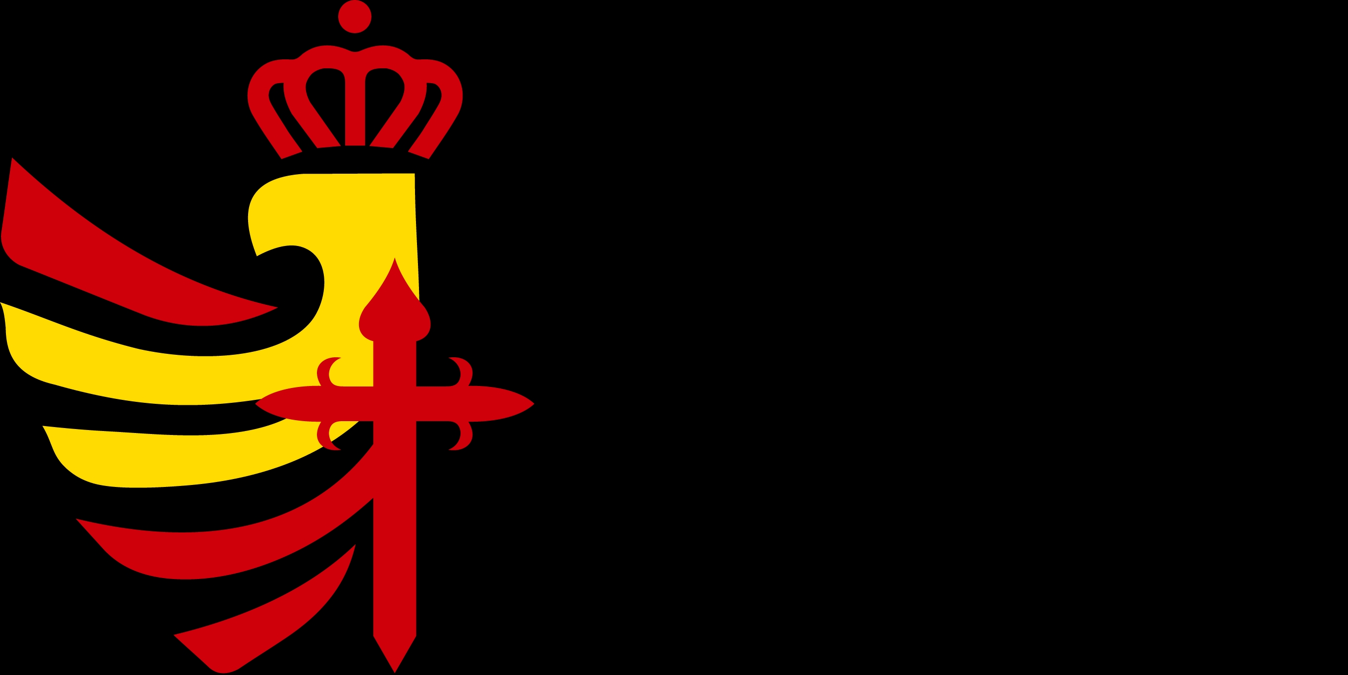 La imagen presenta un diseño que combina elementos de la bandera española con un símbolo heráldico.
