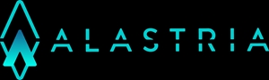 A logo featuring the word 'ALASTRIA' in uppercase with a stylized blue diamond shape above the letter 'A'.