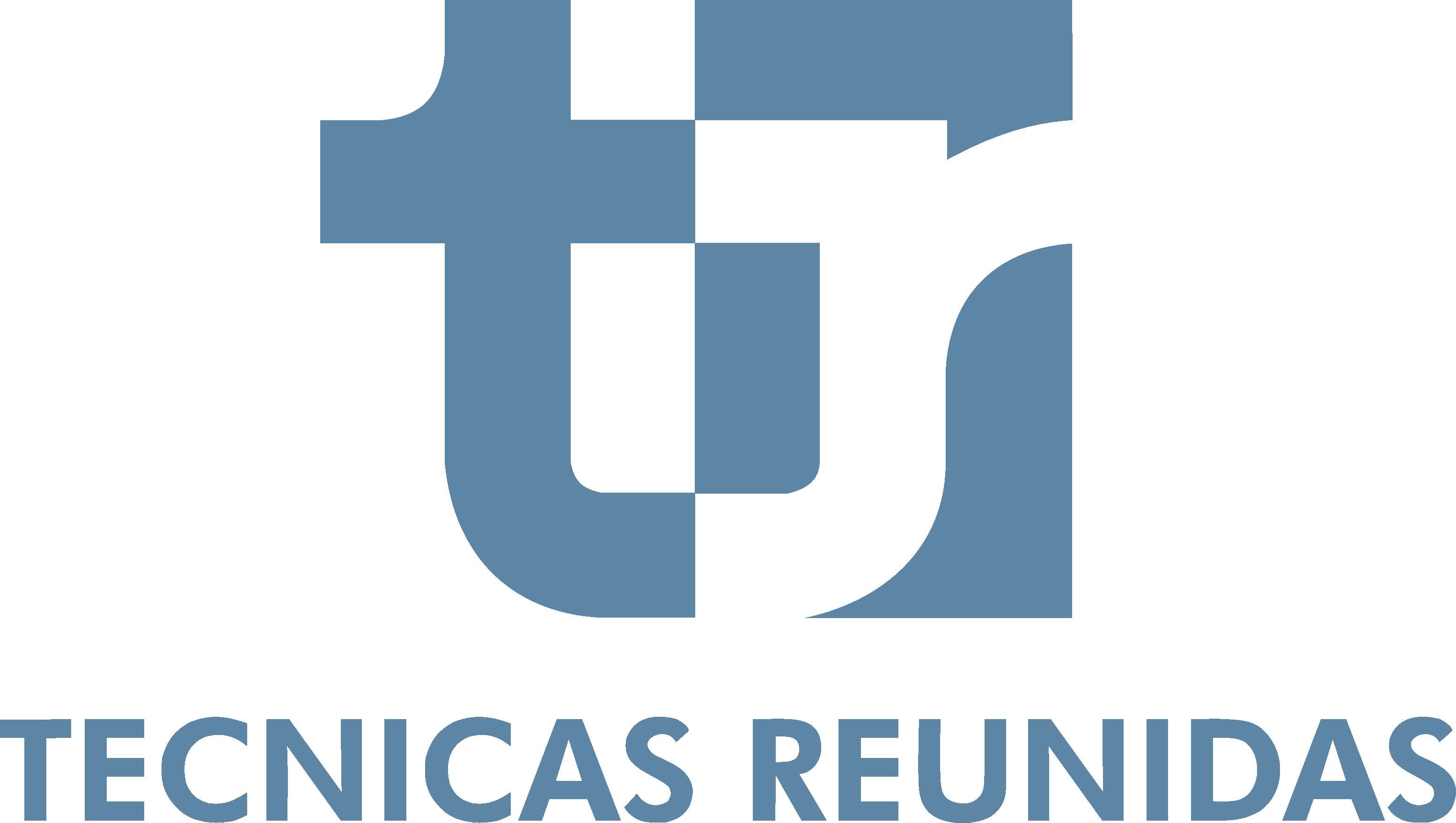 Logo of Técnicas Reunidas, featuring stylized letters 'T' and 'U' in a geometric design.