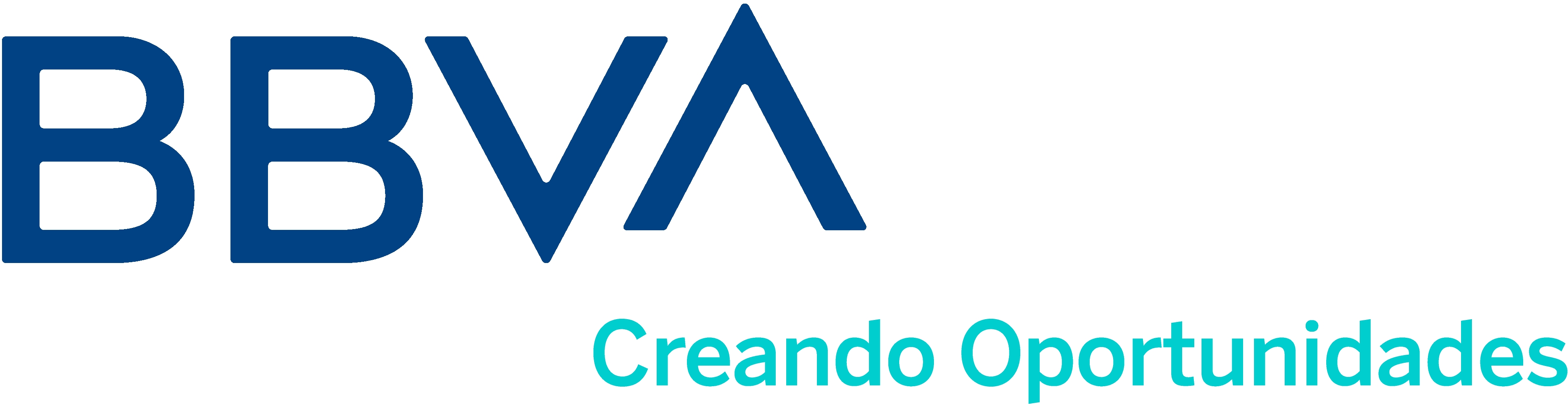 Logo of BBVA with the text 'Creando Oportunidades' under it.