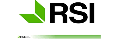 Logotipo de la empresa RSI en colores negro y verde.