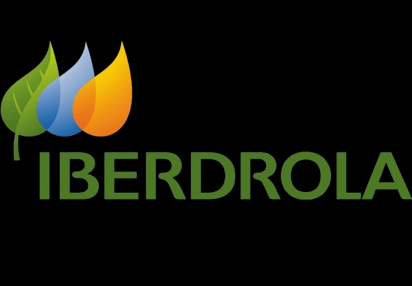 Logo de Iberdrola que incluye hojas y agua en colores azul, verde y amarillo.