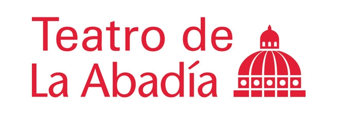 Logo del Teatro de La Abadía en colores rojo y blanco.