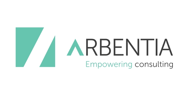 Logo de la empresa Arventia que transmite modernidad y profesionalismo.