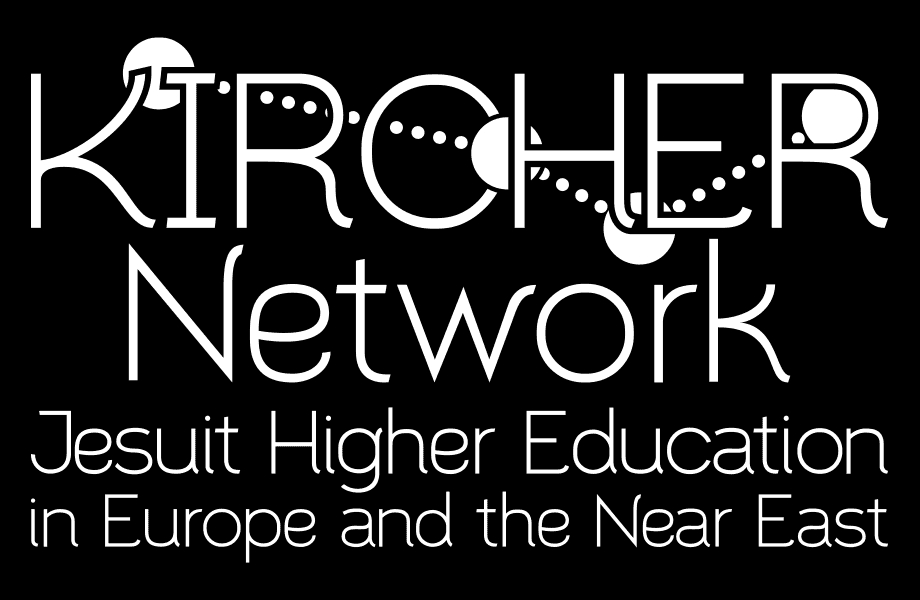 Logo del Kircher Network, que representa la educación superior jesuita en Europa y el Cercano Oriente.