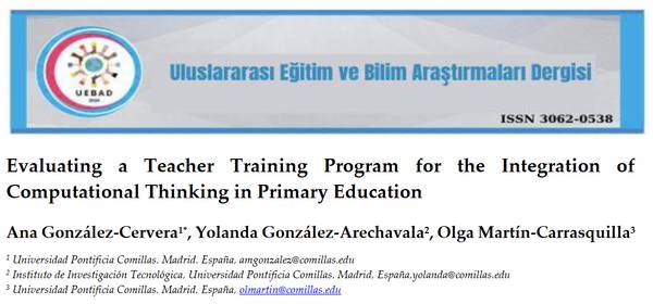 Documento académico sobre la evaluación de un programa de formación docente para la integración del pensamiento computacional en educación primaria.