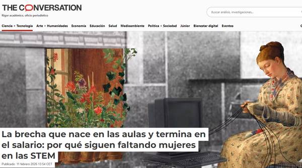 Imagen que destaca la brecha salarial de género en el ámbito STEM, reflejando la falta de mujeres en estos campos.
