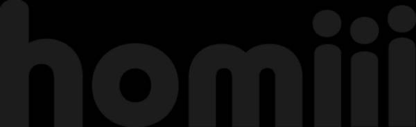 La imagen muestra el texto 'homiii' en un diseño moderno y minimalista.