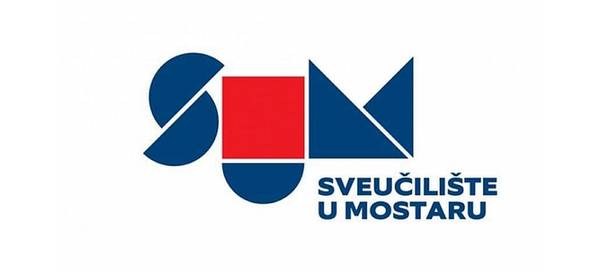 Logo del Sveučilište u Mostaru, que presenta las letras 'SUM' en colores azul y rojo y el texto 'Sveučilište u Mostaru' debajo.