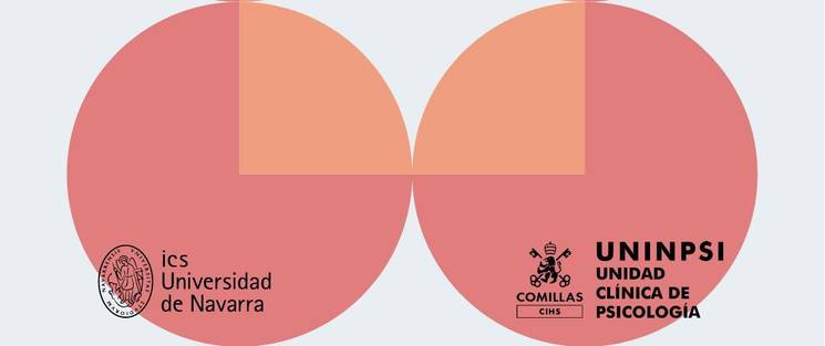 La imagen muestra dos círculos solapados con los logotipos de instituciones relacionadas con la psicología.