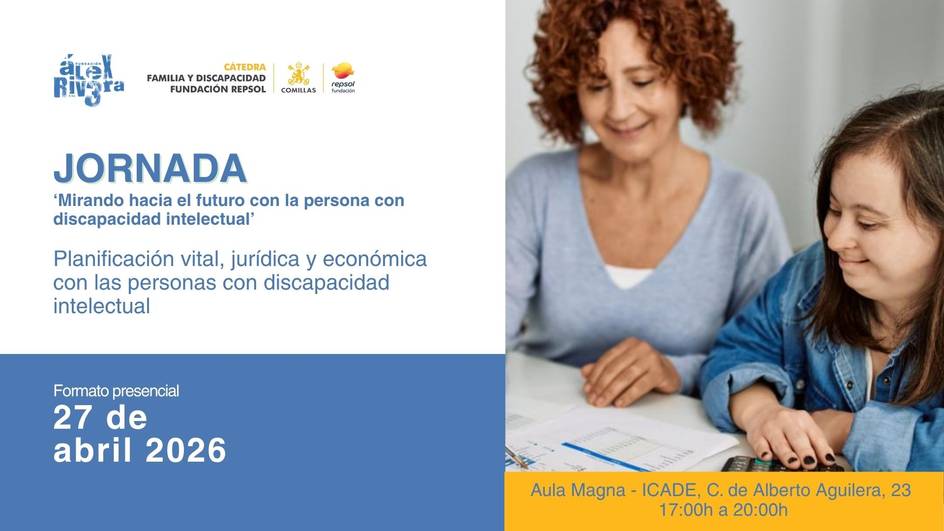 La imagen anuncia una jornada sobre el futuro de las personas con discapacidad intelectual.