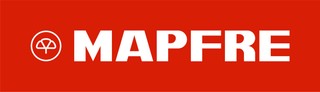 Logo de la compañía aseguradora MAPFRE en un fondo rojo.