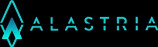 A logo featuring the word 'ALASTRIA' in uppercase with a stylized blue diamond shape above the letter 'A'.