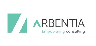 Logo de la empresa Arventia que transmite modernidad y profesionalismo.