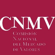 Logo of the Spanish National Securities Market Commission (CNMV) in maroon on a lighter maroon background.