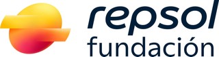 Logo de Repsol Fundación que combina colores cálidos en un diseño moderno.