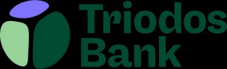 Logotipo de Triodos Bank en tonos verde y morado.