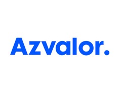 La imagen presenta el nombre 'Azvalor' en un diseño tipográfico moderno y en color azul.