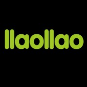 Logo de la marca llallao en un fondo negro.