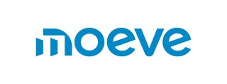 Logotipo de la marca Moeve en color azul.