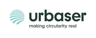 Logotipo de Urbaser que promueve la circularidad.