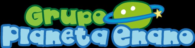 Logo colorido que representa un grupo llamado Planeta Enano.